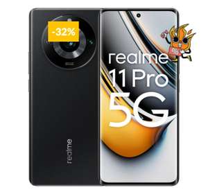 Realme 11 Pro 5G 256 GB, 8 GB RAM, 6.7 " FHD+ OLED Curved Display, Cámara 100 MP, 5000 mAh (Negro o Beige)