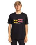 camiseta Billabong Upside Down de algodón negro para hombre.