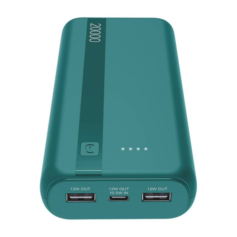 Power Bank Cellularline 20000 mAh con USB-C In/out + 2 Puertos USB-A