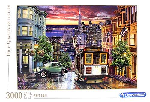 Clementoni - Puzzle 3000 piezas paisaje San Francisco o El Coliseo