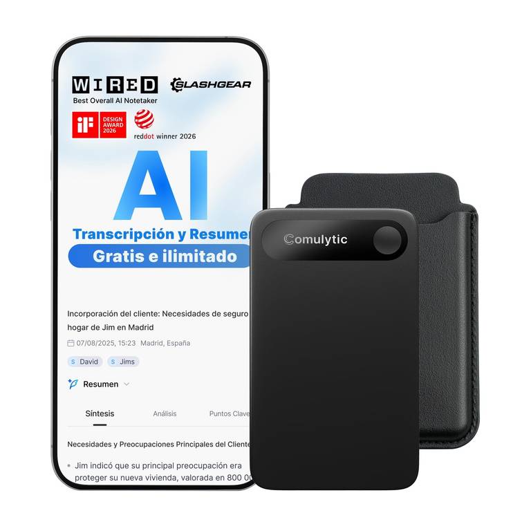 Comulytic Note Pro Grabadora de Voz IA Transcripción y Resúmenes Ilimitados