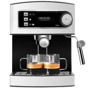 Power Espresso 20. Cafetera Express Manual de 850W, Presión 20 Bares, Depósito de 1,5L