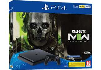 Consola - Sony PS4 Slim, 500 GB, Negro + Call Of Duty Modern Warfare II (289 con cupón newsletter)