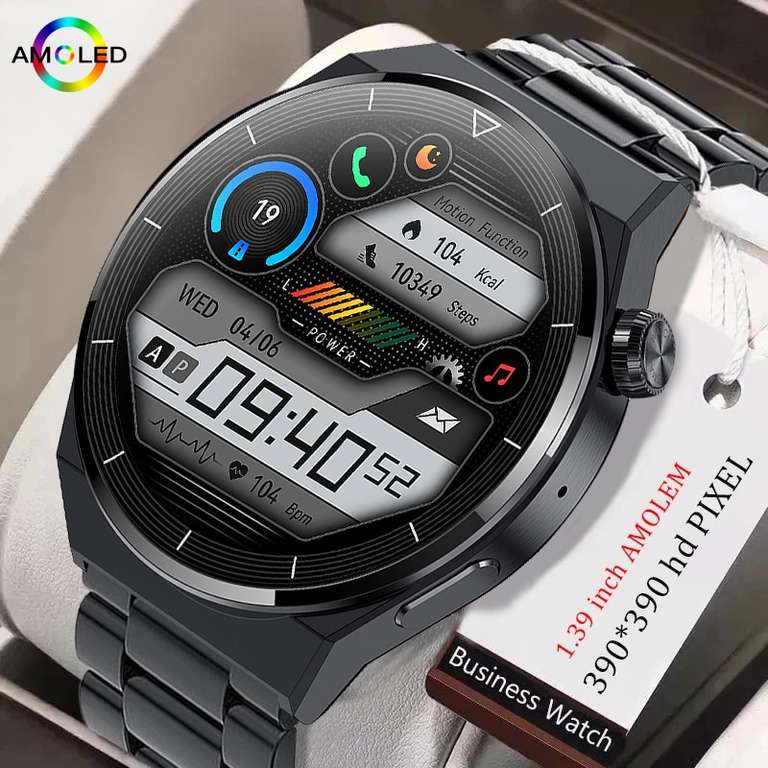 LIGE Reloj Inteligente con NFC para Hombre, Pulsera con Bluetooth, Siempre Muestra la Hora, Llamada, Música Local, Huawei, Xiaomi, Pantalla