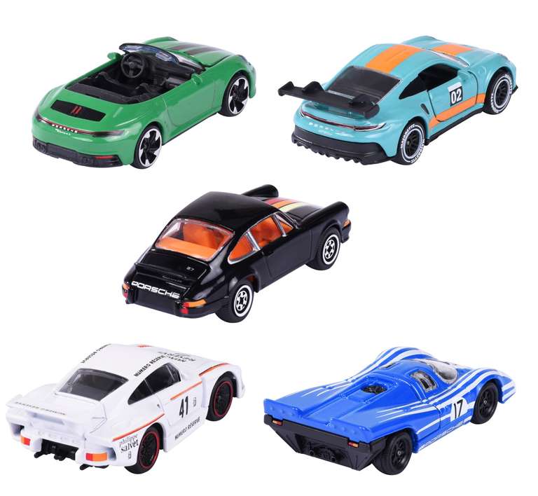 Set 5 Voitures Majorette 1/64 - Modèles Français Renault/Peugeot/Citroën - Métal - 212053166SM1