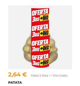 Patata malla 3 kg + 1 kg gratis x 2,64€ (0,66€ el Kilo)