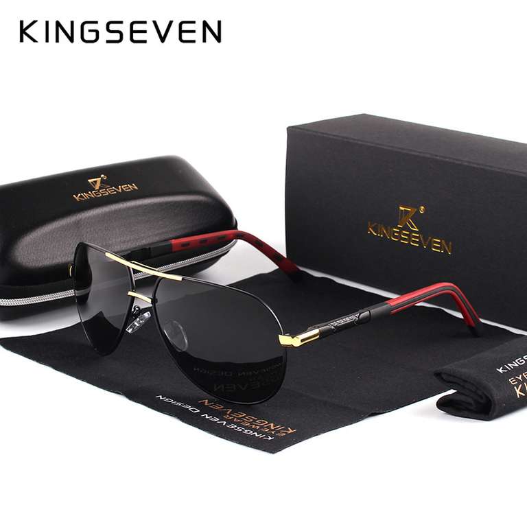KINGSEVEN-Gafas de sol polarizadas + Estuche - Varios Colores a Elegir