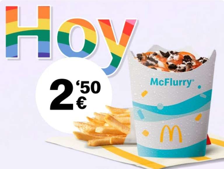 Oferta Flash - McFlurry + Patatas Pequeñas por 2,50€!