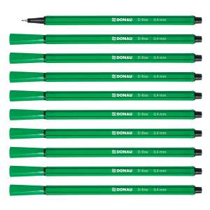 Pack de 10 rotuladores verdes de punta fina (0.4mm)