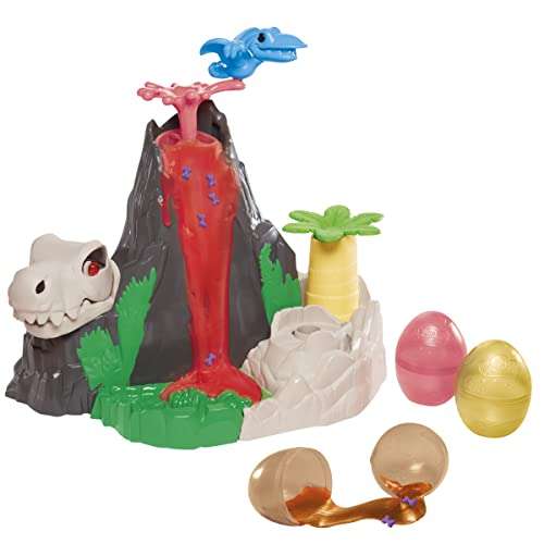 Play- Doh - Volcán Isla Lava Bones con masa HydroGlitz de Play-Doh Slime - Habsro