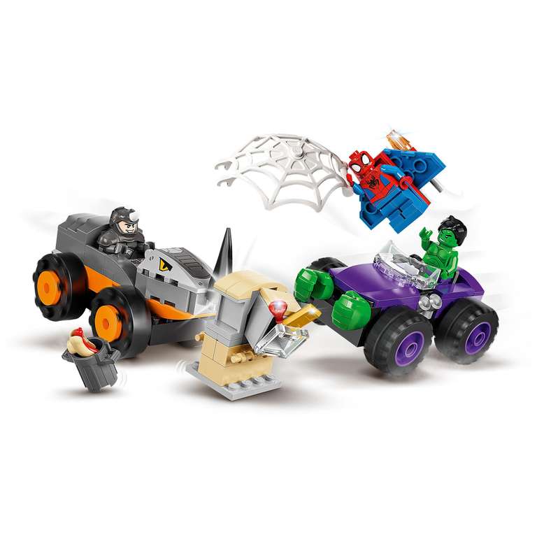 SET Lego Marvel Spiderman con 3 figuras, 2 vehículos y accesorios / 4+ Edad recomendada
