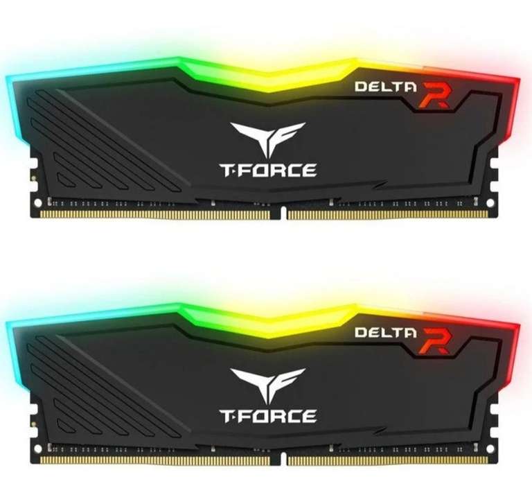 Memoria RAM Team Group T-Force Delta RGB DDR4 3600MHz PC4-28800 16GB 2x8GB CL18 Negro