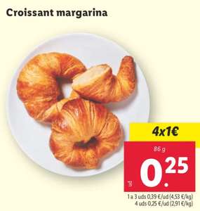 Croissant margarina 4x1€ (Lidl)