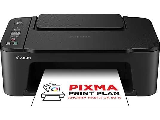 Impresora multifunción - Canon PIXMA TS3550i, Inyección tinta, 2 cartuchos FINE (negro y color), 7.7 ppm, WiFi, Negro