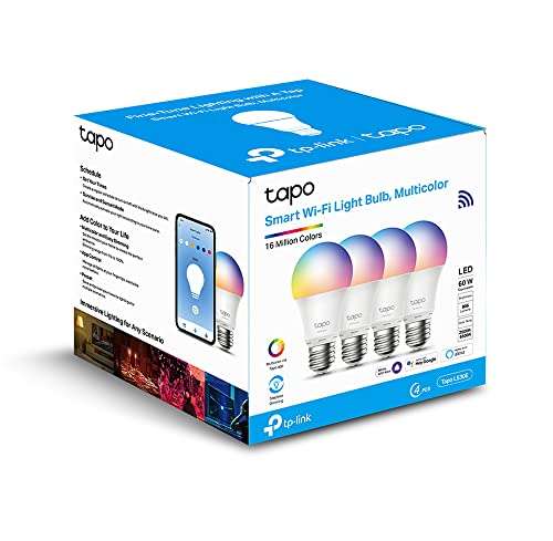 Pack 4 bombillas led multicolor marca Tapo casi 20 euros menos