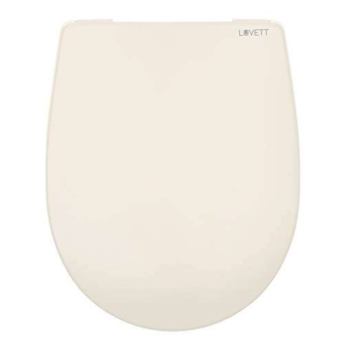 Tapa WC Universal LUVETT ovalado con 3 tipos diferentes de bisagras de acero, caída amortiguada y sistema fácil extracción. Pergamon Bianco