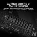 Corsair MP600 PRO XT 1TB Velocidades Lectura hasta 7.100 MB/s y escritura 5.800 MB/s, TLC NAN Alta Densidad, Disipador Térmico de Aluminio