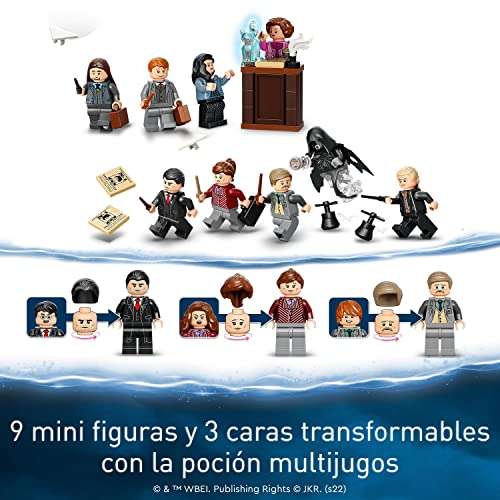 LEGO Harry Potter Ministerio de Magia - Maqueta para Construir + 12 Mini Figuras (Harry, Ron, Hermione etc...)