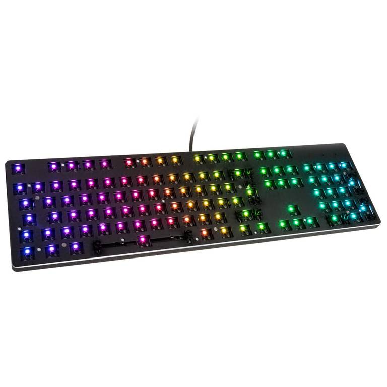Glorious GMMK Barebones Full Size 100% ISO hot swap RGB aluminio