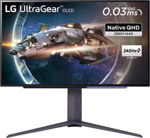 Monitor LG UltraGear 27" LG 27GR95QE-B OLED: 2560x1440, 16:9, 200cd/m², 1.5M:1, 0.03ms, 240Hz, DCI-P3>90%, HDR10