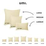Amazon Brand - Umi Funda de Cojin Decoracion para Salon Suave 2 Piezas 50x50cm Beige