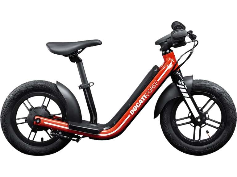 Bicicleta eléctrica Ducati E-Moto, para niños, 35 W, 12.5", 12 km/h, 3 velocidades, Protección IPX4
