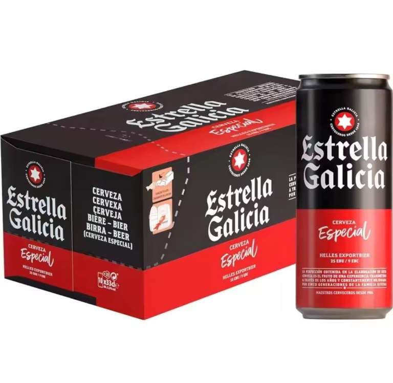 10 x Cerveza Estrella Galicia Especial Frigopack