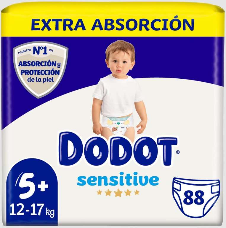 Dodot Sensitive Extra Pañales para Bebé, Tallas 3,4,5,6. Pack Ahorro