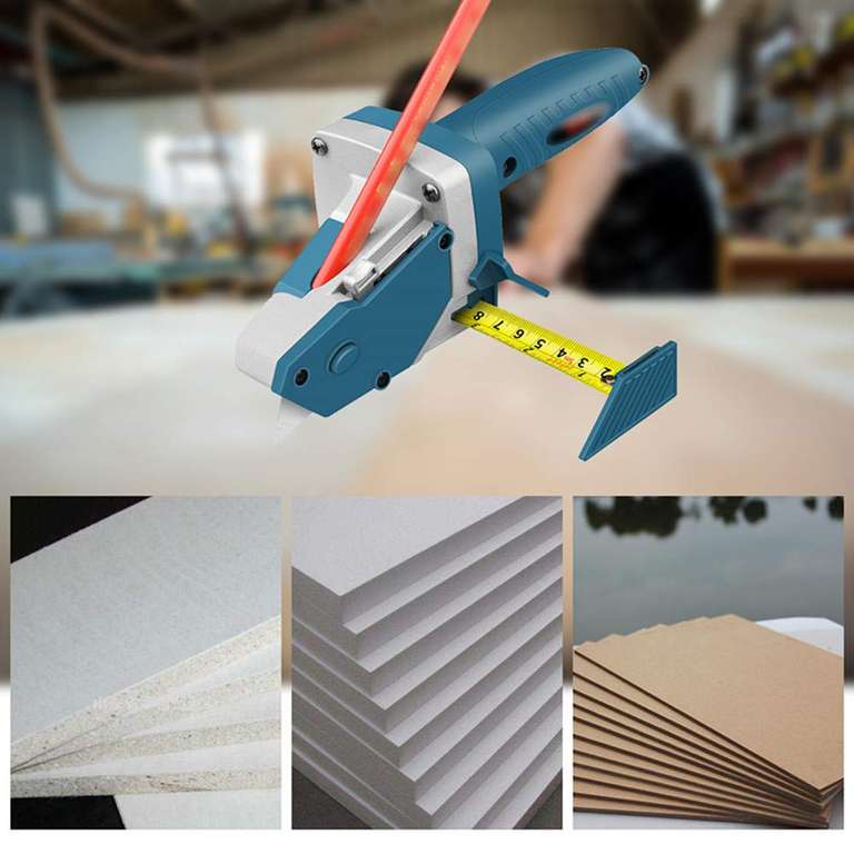 Herramienta de corte para placas de yeso para la carpintería de paneles de yeso, herramienta de corte rápido con 5 hojas de cinta de 5 m