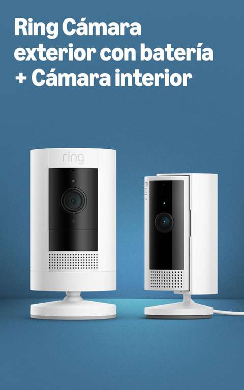 Pack Ring Cámara Exterior + Cámara Interior - Seguridad Doméstica Completa