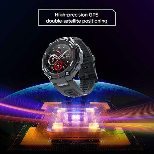 Amazfit T-Rex Smartwatch Pulsera Inteligente Reloj Deportativo Monitor de Sueño Notificación Llamada y Mensaje 5ATM GPS Diseño Resitente