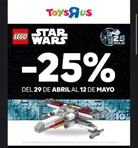 Toysrus -25% descuento en Todo Lego de Star Wars