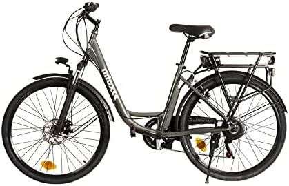 Nilox J5 Plus, Bicicleta Eléctrica Unisex Adulto, Gris, 26