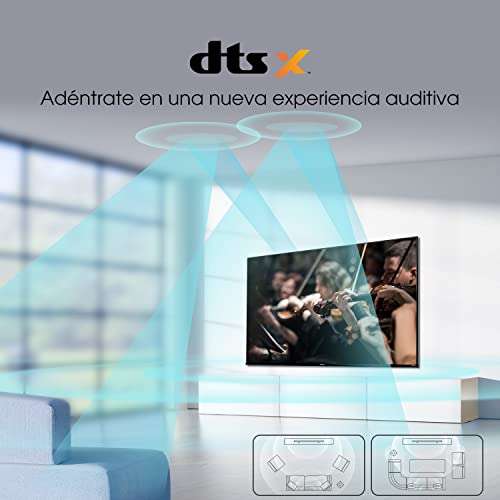 Hisense 50A63H 50", 4K UHD Smart TV, Dolby Vision HDR, DTS Virtual X, Disney+, Netflix, Freeview Play y Alexa, Bluetooth, Wifi
