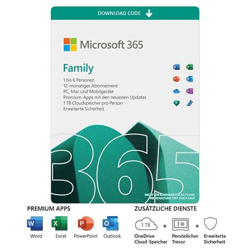 Microsoft 365 Familia + Norton 360 Deluxe - Hasta 6 personas - Para PC/Mac/tabletas/teléfonos móviles - Suscripción de 15 meses