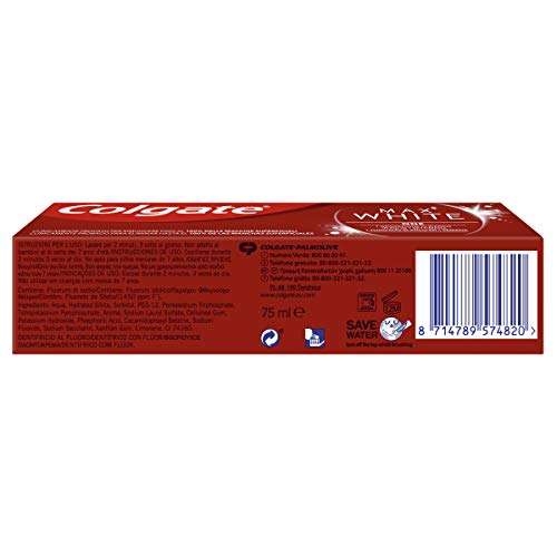 Colgate Max White One, Pasta de Dientes Blanqueante, Pack 12 Uds x 75ml