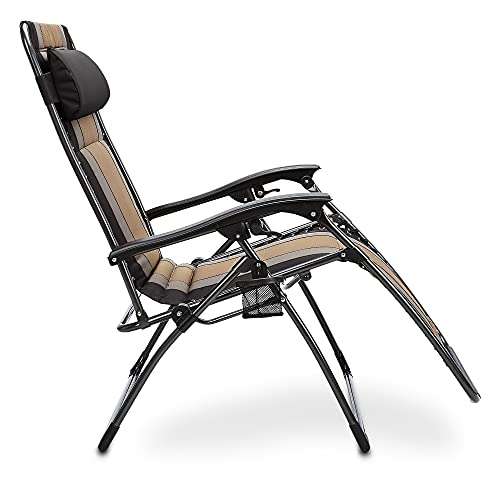 Set de 2 sillas acolchadas con gravedad cero - de color negro