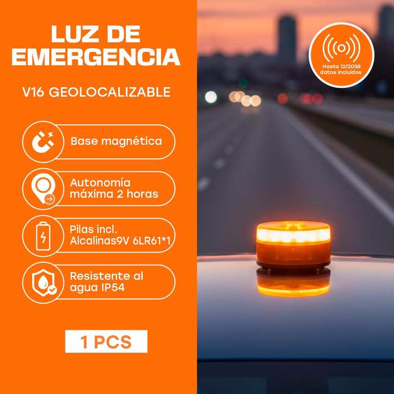 Imagen de WEIDA Baliza V16 Baliza para Coche