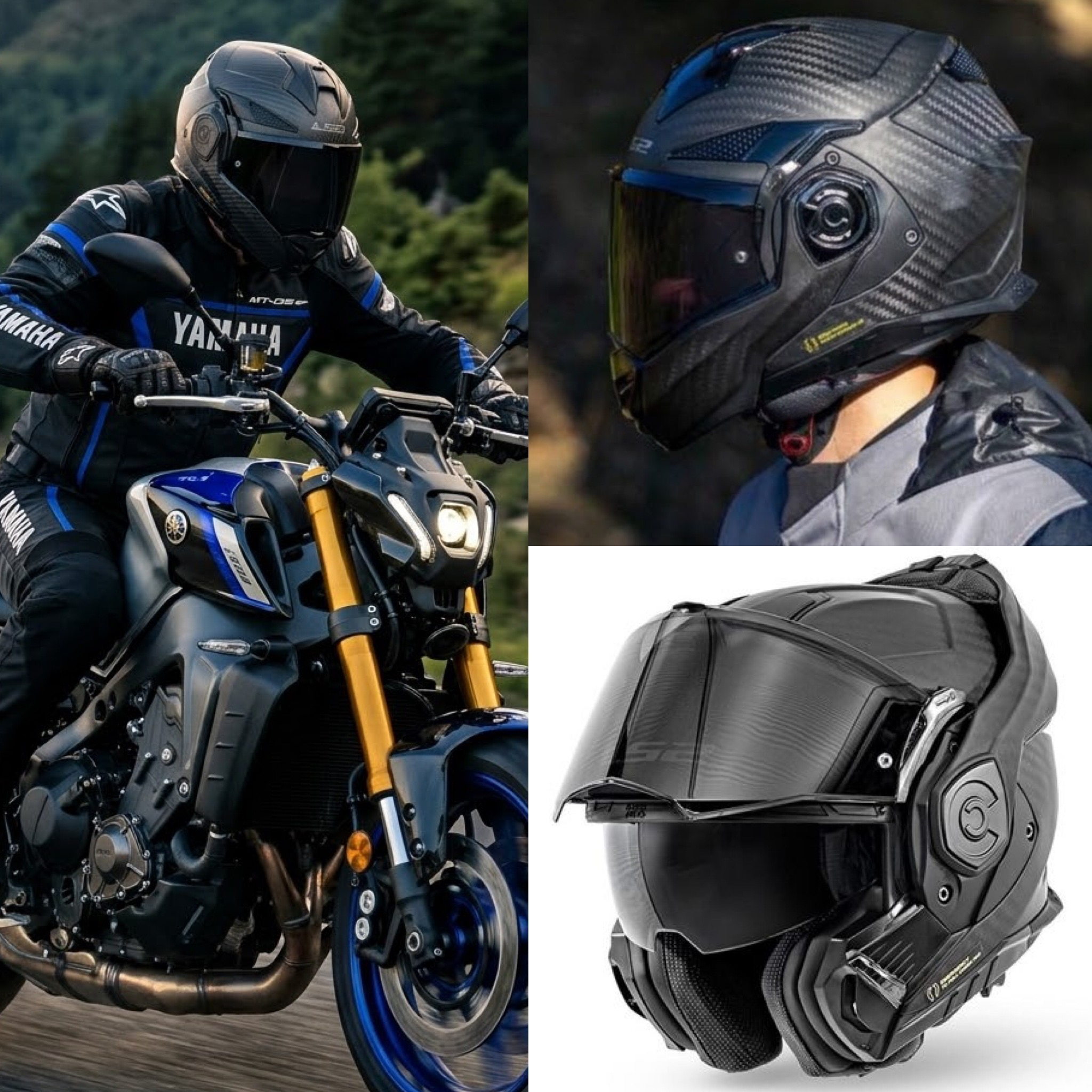 Casco de moto modular 180o LS2 ADVANT X CARBON | CARBONO 6K (matt) | ECE22.06 doble P/J | 2 pantallas + PinLock | Tallas de XS a 3XL
