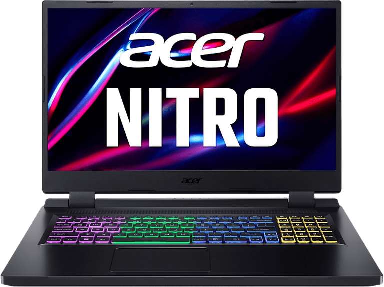 Portátil gaming - Acer AN517-55-75RS, 17.3" Full HD, Intel Core i7-12700H, 16GB RAM, 512GB SSD, GeForce RTX 3060, Sin sistema operativo