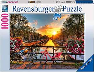 Ravensburger rompecabezas de 1000 piezas, Bicicletas en Amsterdam, Colección Fotos y Paisajes, para adultos,