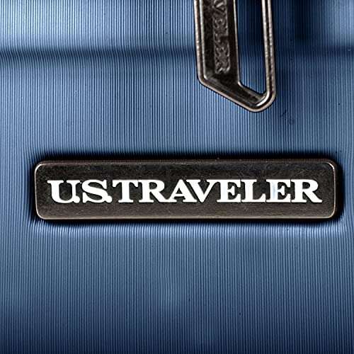 U.S. Traveler Hardside Equipaje Giratorio de 8 Ruedas con Sistema de Mango de Aluminio, Azul Marino (Azul)