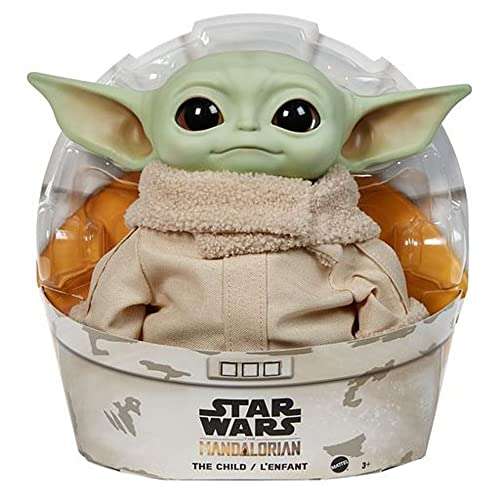 Star Wars Peluche de Baby Yoda de El Mandaloriano - Cuerpo Blando y Base Robusta - 28 cm - Regalo para Fans y Coleccionistas Adultos y Niños