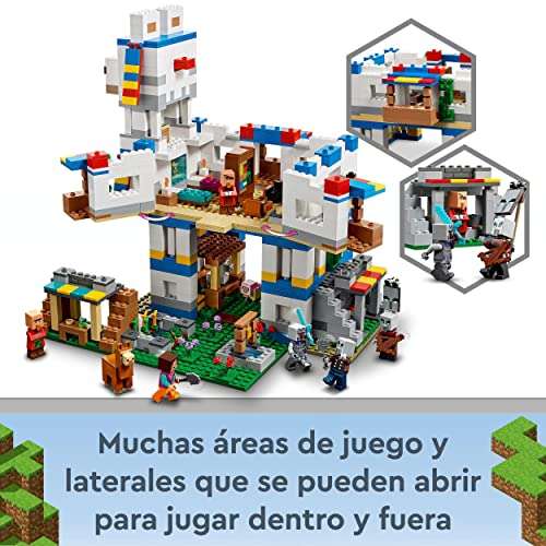 LEGO 21188 Minecraft El Pueblo-Llama, Casa de Juguete Grande, Set con Animales y Aldeano