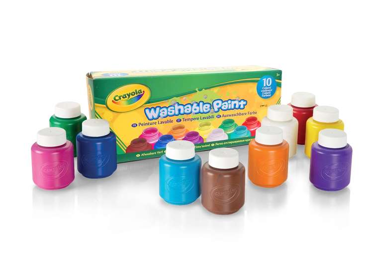 Crayola — Témperas para Niños, Set de 10 Botes de Pintura Lavable »  Chollometro