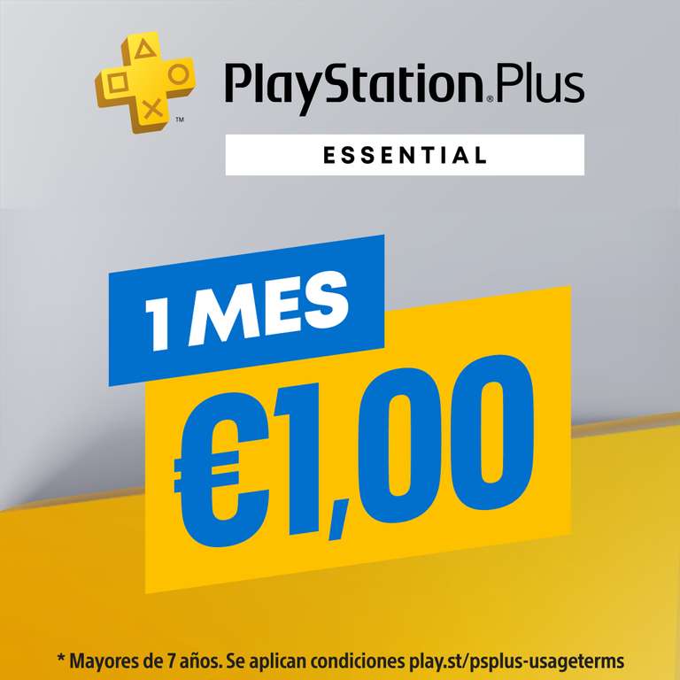 PlayStation Plus | Essential → 1€ | Plus Extra → 3€ | Premium → 5€