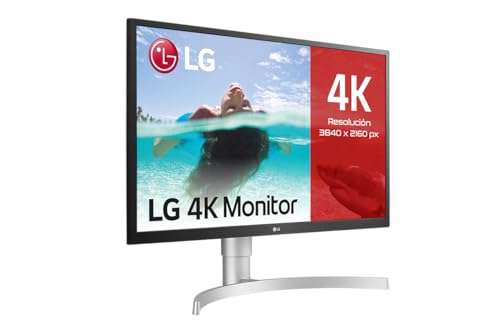 LG 27UL550-W - Monitor 27" IPS UHD (3840x2160) 60Hz, 5ms, HDMI v2.0, DisplayPort	1.4, AMD FreeSync, Color Blanco