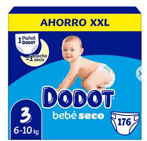 Pañales Dodot bebé-Seco XXL T3 (6-10 kg.) 176 ud.