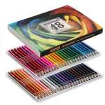 Brutfuner - Lápiz de aceite de 48 colores (lápices de colores profesionales para artistas, bocetos, pintura para niños, estudiantes, dibujo)