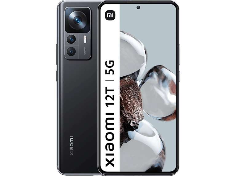 Móvil - Xiaomi 12T, Cosmic Black, 256 GB, 8 GB, 6.67" QHD, MediaTek Dimensity 8100 Ultra 5G, 5000 mAh, Android